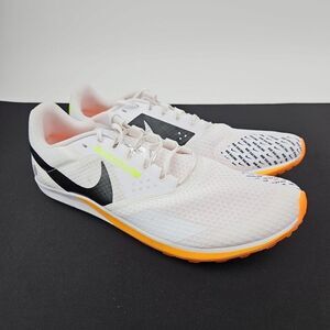 Nike Zoom Rival XC 6 White/Orange Track Shoe's Spikes DX7999-100 Men's Size 11.5